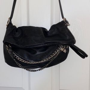Cute Leather Bag with Heavy Chains